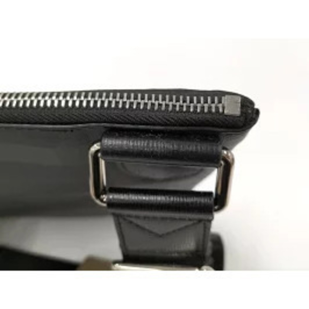 BURBERRY Shoulder Bag Messenger Check Leather Black - Picture 6 of 9